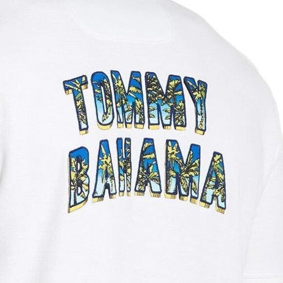 Tommy Bahama Island Zone Polo Mens XXL Shirt White Mesh Spellout Short Sleeve - Picture 13 of 13